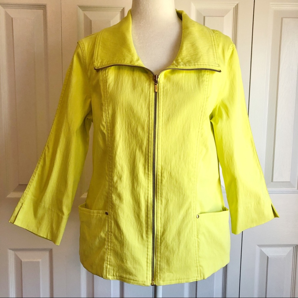 Attyre New York Neon Yellow Lightweight Jacket Medium